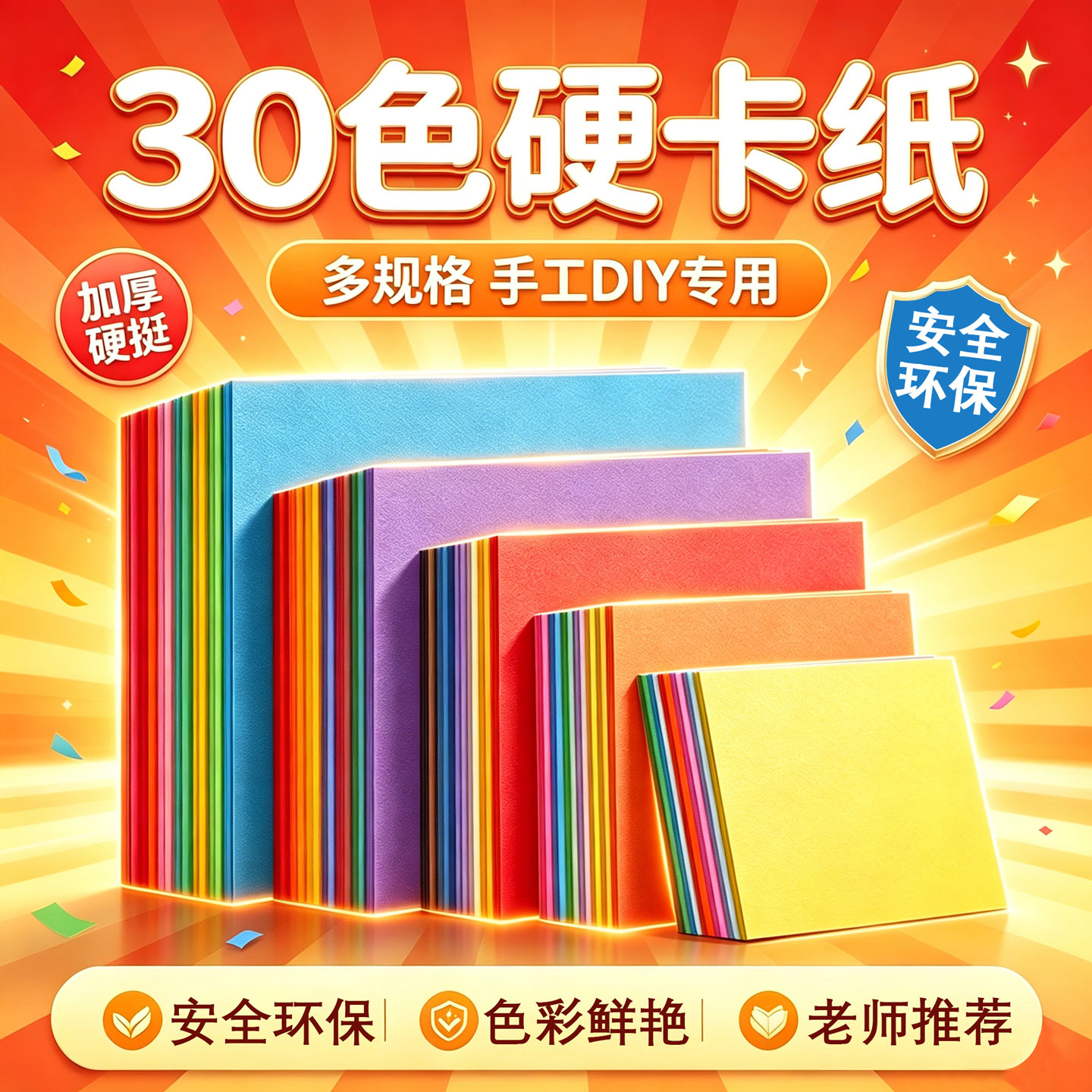 彩色手工硬卡纸A4彩色剪纸折纸图片
