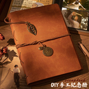 diy定制手工礼物自制手帐照片书明信片收纳记录册相框 相册本复古情侣恋爱回忆录旅行纪念册票据收集自粘贴式