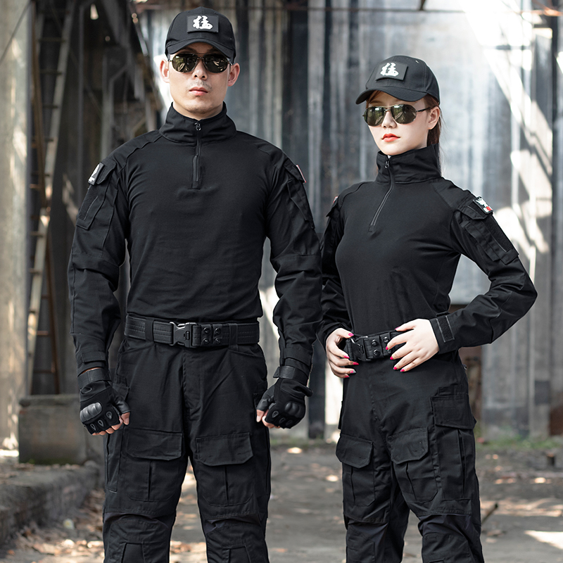 特种兵蛙服战术套装男女黑色作战训练服耐磨弹力拼接军迷野战套装