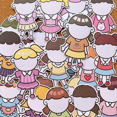 幼儿园签到表情自画像贴纸