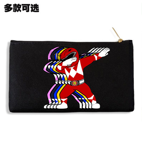 恐龙战队dabswag嘻哈手势埋头姿势帆布手拿零钱手机包收纳袋子