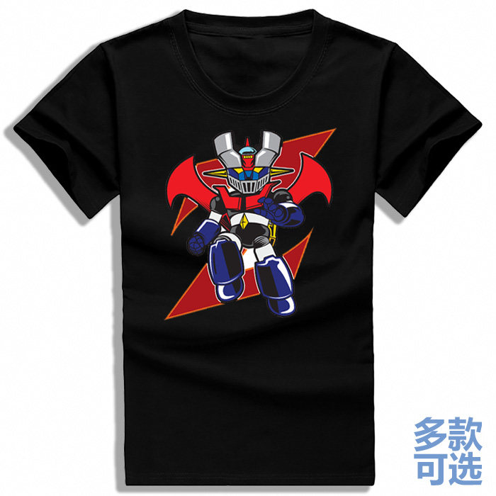 魔神Z铁甲万能侠无敌铁金刚直筒圆领全纯棉短袖t恤衫半袖上衣服