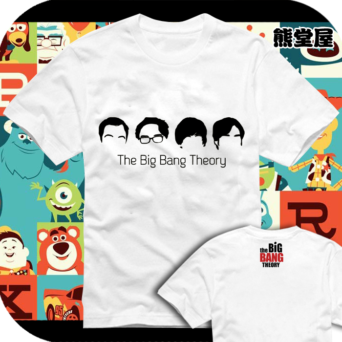 生活大爆炸莱纳德霍华德 直筒宽松圆领全纯棉半短袖t恤衫上衣服
