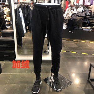 JJ男士秋冬加绒加厚纯棉保暖运动休闲臀部宽松小脚束腿卫裤