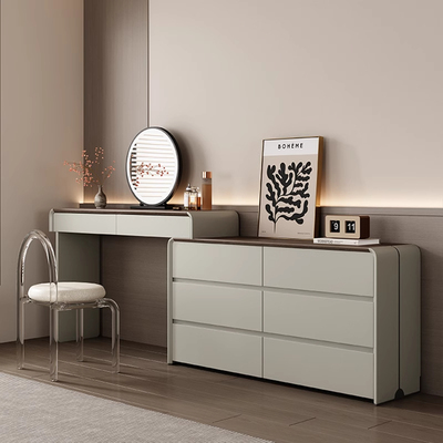 政府补贴佐尔适现代简约实木化妆台斗柜一体卧室化妆桌轻奢收纳柜