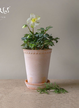 青野园艺家Bergs花盆赫莲娜盆宝格仕手工陶盆丹麦设计室内外绿植
