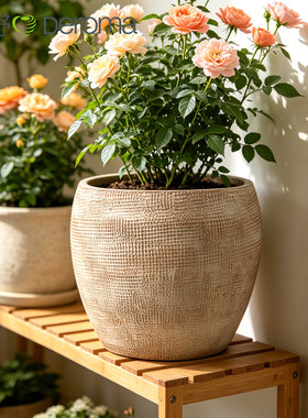 帝罗马中古系列长滩岛砂岩色花盆