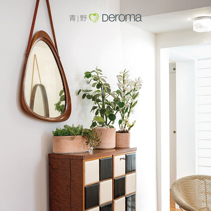 Deroma 帝罗马 北欧设计露娜月神轻奢复古室内桌面陶土花盆