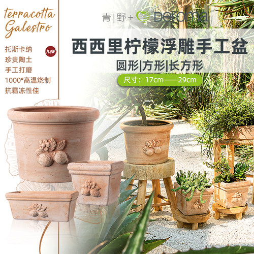 帝罗马柠檬浮雕2023年新款手工盆