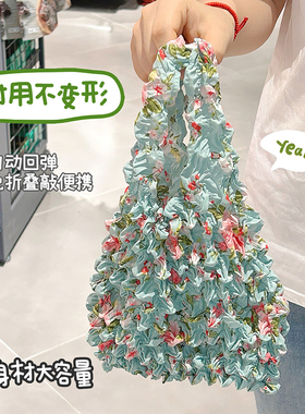 魔术收纳袋便携伸缩手提购物袋大容量环保可重复使用褶皱包泡泡包