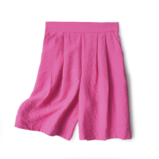 桑蚕丝干丝！女士高腰直筒中裤休闲通勤五分裤真丝夏款宽松西装裤