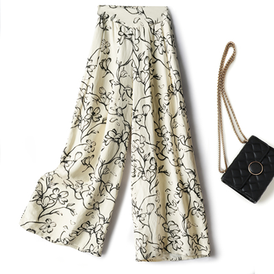 休闲百搭高腰长裤阔腿裤