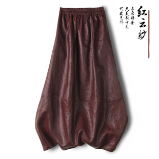 高端桑蚕丝花苞裙红云纱2026春装 中长裙 香云纱别致半身裙女新中式