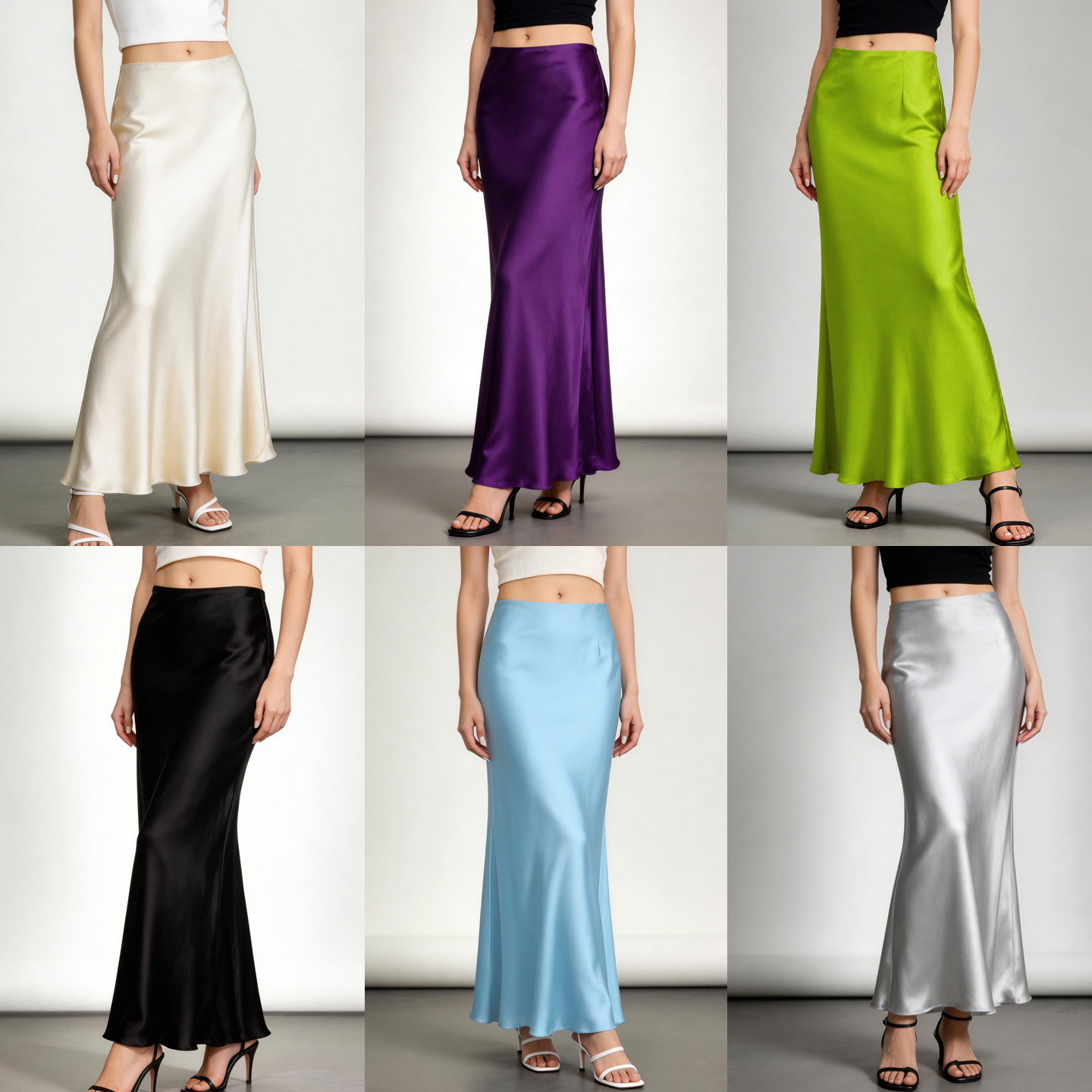 法式多巴胺真丝包臀半身裙2026新春装桑蚕丝加长修身缎面鱼尾裙女