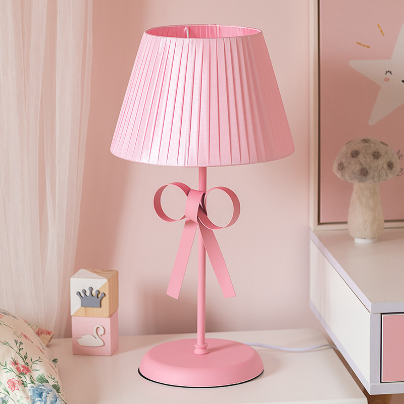 粉色北欧风婚房可爱创意儿童房公主女孩ins少女心台灯卧室床头灯
