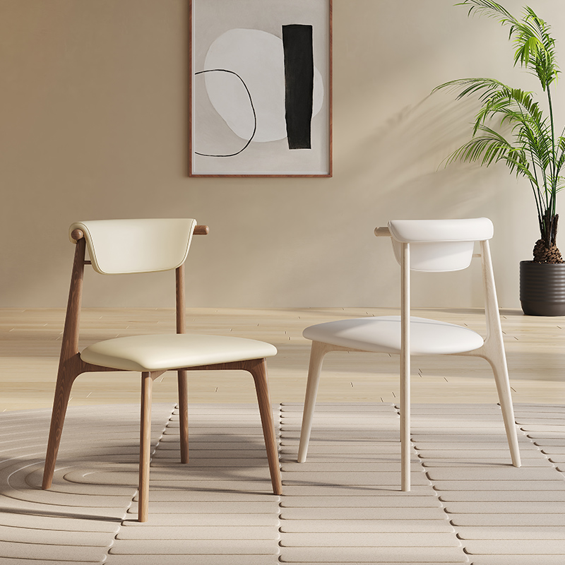 北欧实木餐椅侘寂风餐椅