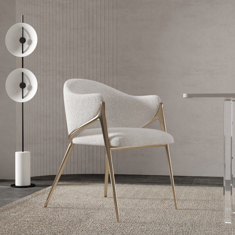 羊羔绒轻奢意式椅子梳妆椅