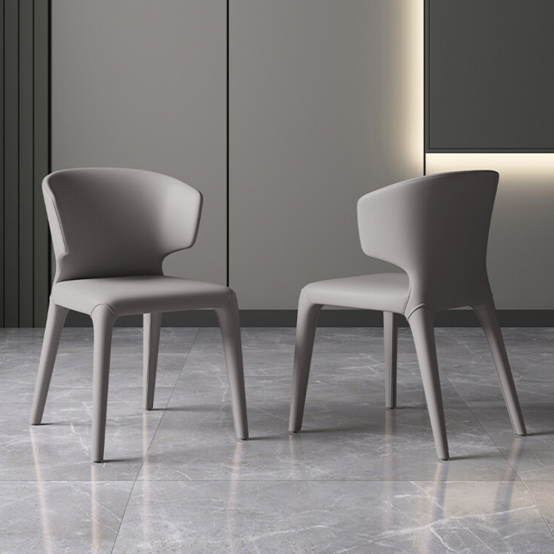 碳素钢超纤皮意式风格餐椅