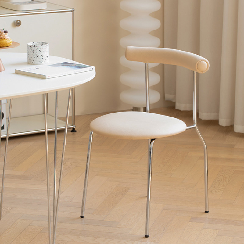 餐桌椅电镀不锈钢法式超纤皮