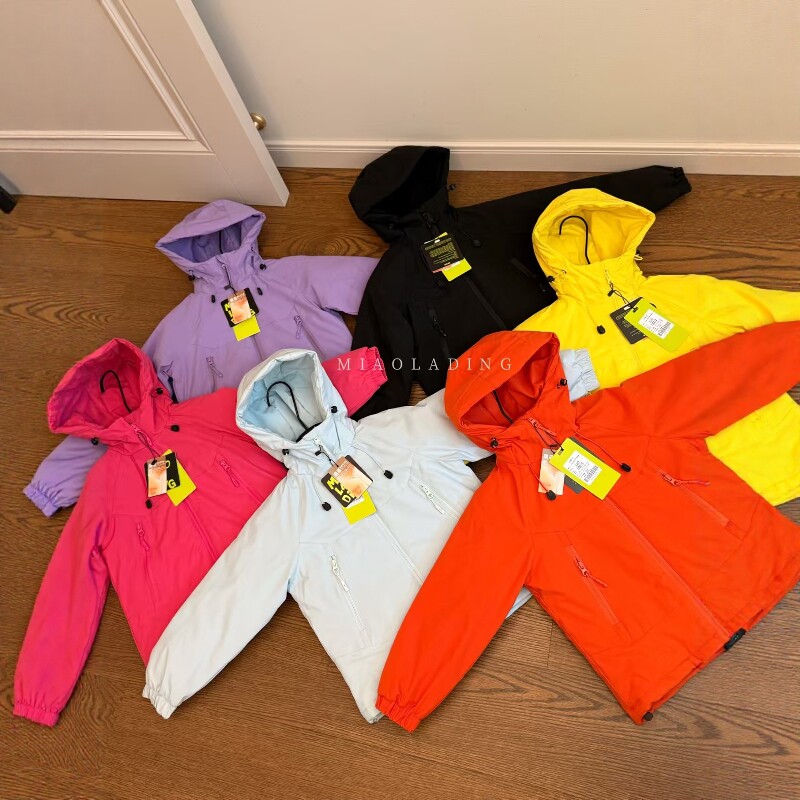 2冬装中大童夹棉户外软壳防风防水防污耐磨外套男女童棉服冲锋衣