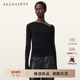 ALLSAINTS女士修身 W050JD 款 长袖 T恤优雅斜肩领上衣2026年春季