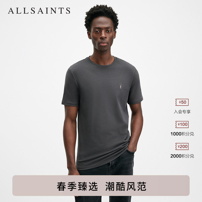 ALLSAINTS男士羊头T恤官方百搭短袖上衣简约春季款男装M030JB