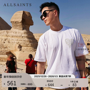新款 T恤宽松爱心简约上衣2025年秋季 M010PD 圆领短袖 ALLSAINTS男士