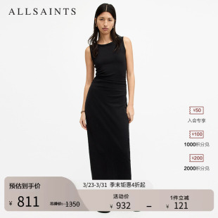 女装 ALLSAINTS女士无袖 背心裙子秋季 修身 W297DA 连衣裙长款