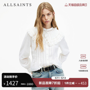 精致白衬衣2024年春季 WM506Z 新款 长袖 ALLSAINTS女士流行衬衫