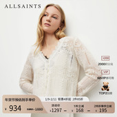 女装 ALLSAINTS女士V领镂空针织开衫 秋季 小香风蕾丝WK034V