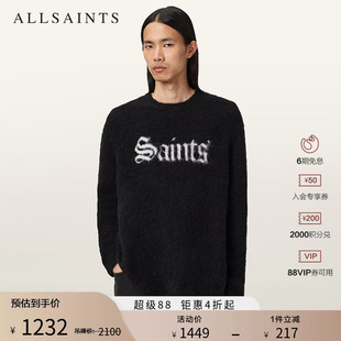 明星同款ALLSAINTS男士哥特宽松毛衣羊驼毛混纺2026秋季M053KD