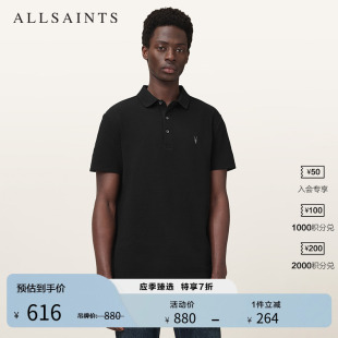 新M026PD ALLSAINTS男士 羊头Polo衫 商务休闲短袖 T恤2025年秋季