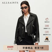 机车夹克秋季 明星同款 ALLSAINTS女士骑士羊皮衣Balfern时尚 WL115E