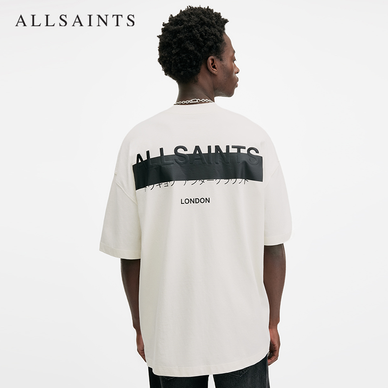 ALLSAINTS男士字母印花T恤