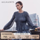ALLSAINTS女士灯笼长袖 W020PD 新款 上衣精致褶饰衬衫 2025年秋季