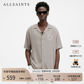 男装 ALLSAINTS男士 M028SB 衬衣宽松威夷衫 秋季 字母短袖 衬衫