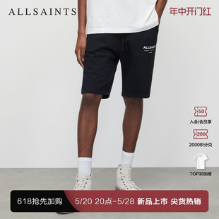 纯棉休闲裤 2024夏新款 抽绳运动短裤 ALLSAINTS男士 MG256Y