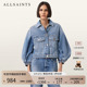 ALLSAINTS女士短款 W031OD 2025秋新款 牛仔夹克上衣轻盈时尚 袖