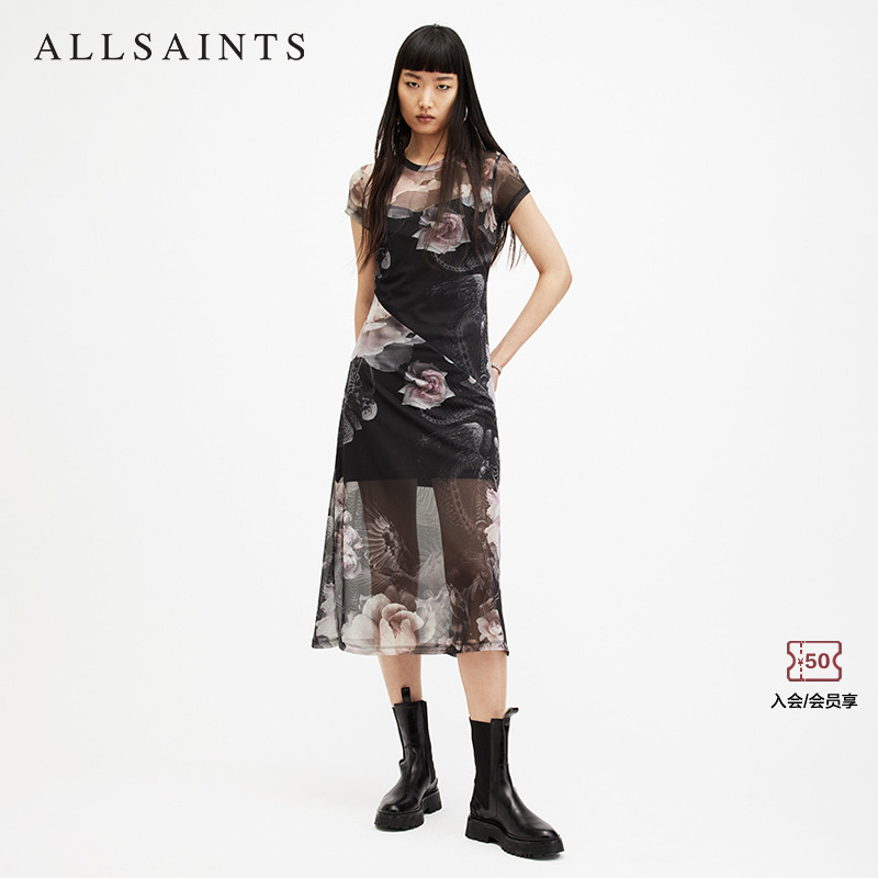 ALLSAINTS女士印花连衣裙