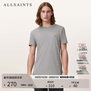 男装 ALLSAINTS男士 柔软上衣2025年秋季 羊头T恤圆领短袖 M028JB 修身