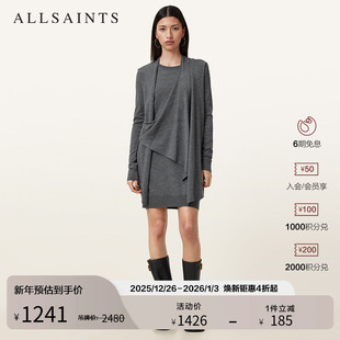 ALLSAINTS女士羊毛假两件连衣裙针织短裙子2025年秋季 W071DC 女装