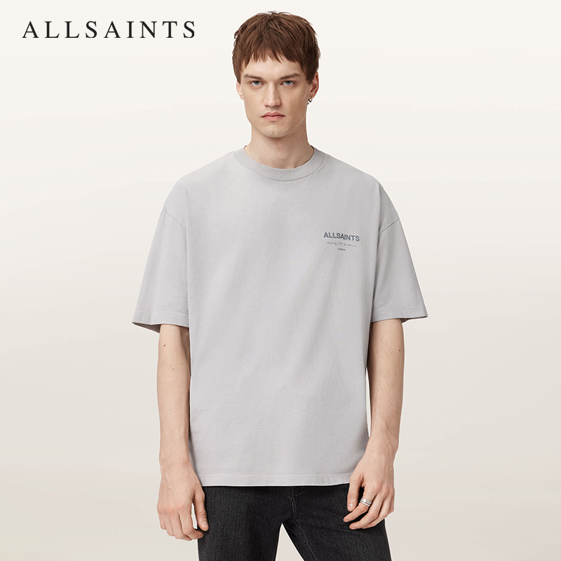 ALLSAINTS男士字母印花T恤