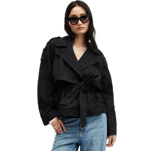 ALLSAINTS女士潮流短款风衣外套休闲叠搭秋冬季女装W036OA