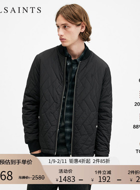 ALLSAINTS男士舒适休闲夹克棉服外套百搭单品秋冬季男装M001OB