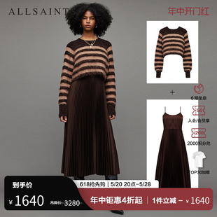 条纹长裙WD057X ALLSAINTS女士吊带连衣裙两件套装 松弛感穿搭款