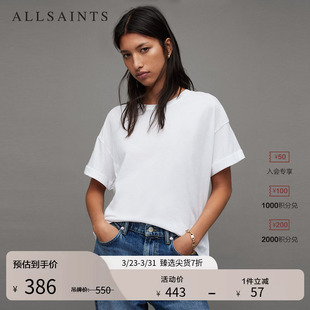 女装 秋季 WM636Z 上衣打底衫 ALLSAINTS女士洋气宽松纯色T恤短袖