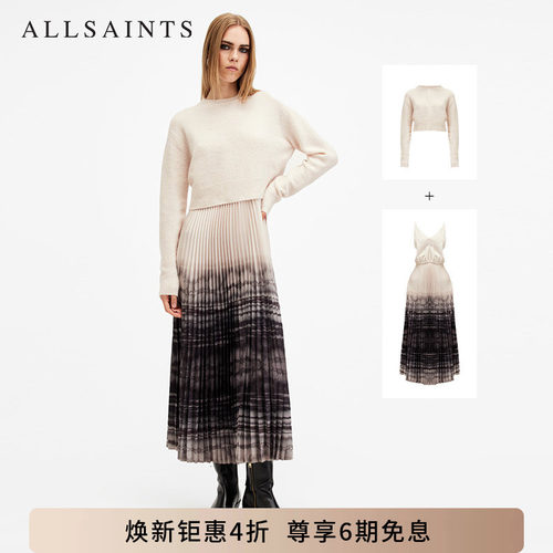 ALLSAINTS女士印花连衣裙