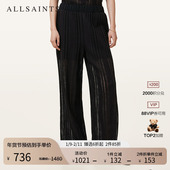 ALLSAINTS女士轻盈网眼休闲裤 W034TC 款 优雅直筒裤 子2026春季