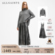 ALLSAINTS女士洋气连衣裙两件套裙装 高领针织百褶长裙秋季 W082DB