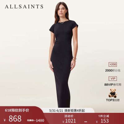 ALLSAINTS女士黑色连衣裙